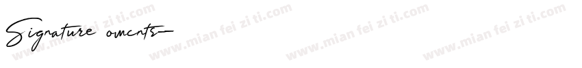Signature omcnts字体转换
